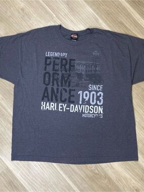 Harley-Davidson Shirt Mens 2XL Charcoal Grey Graphic Tee Summit Lindon UT